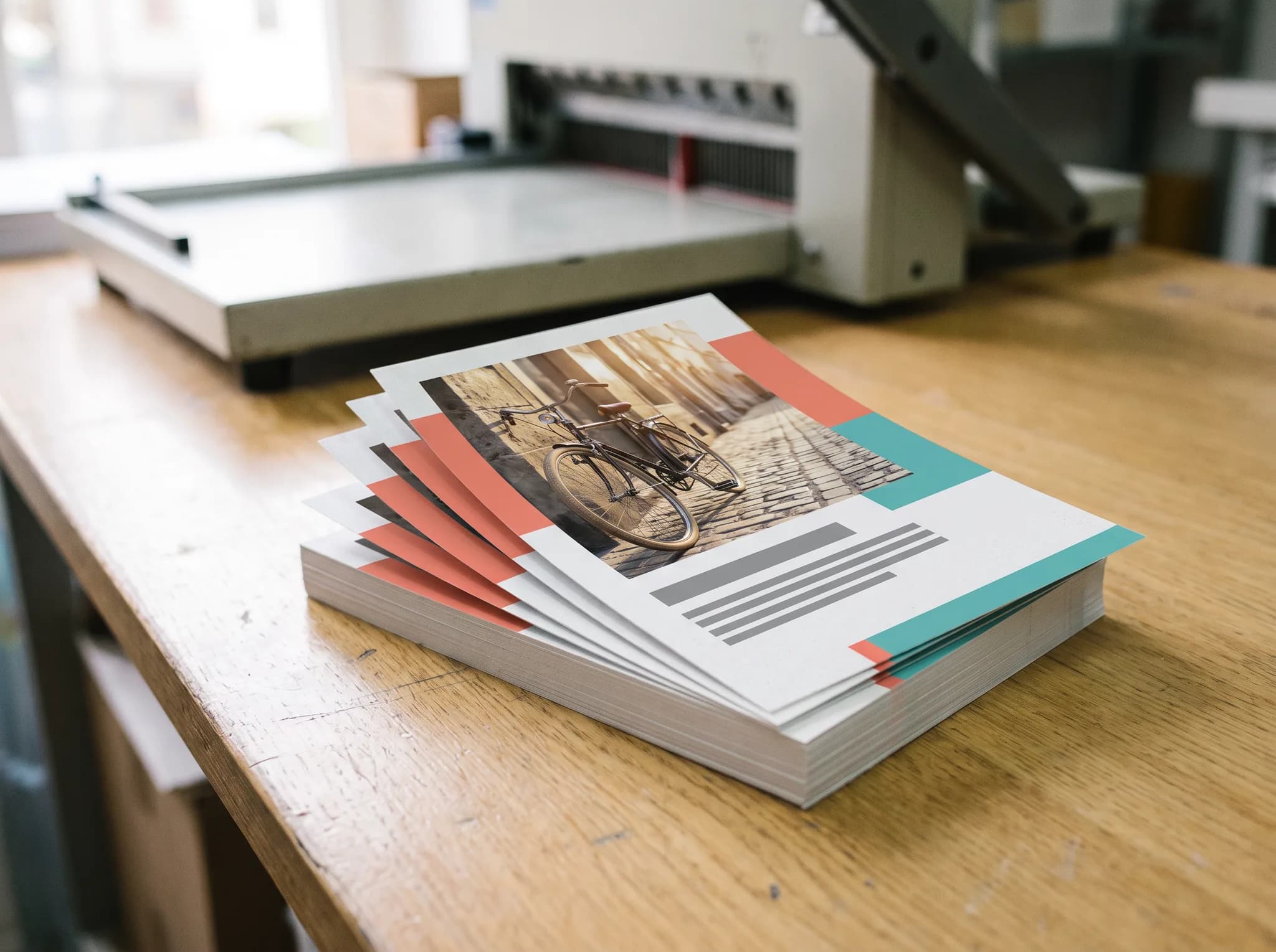 Gestapelte Flyer